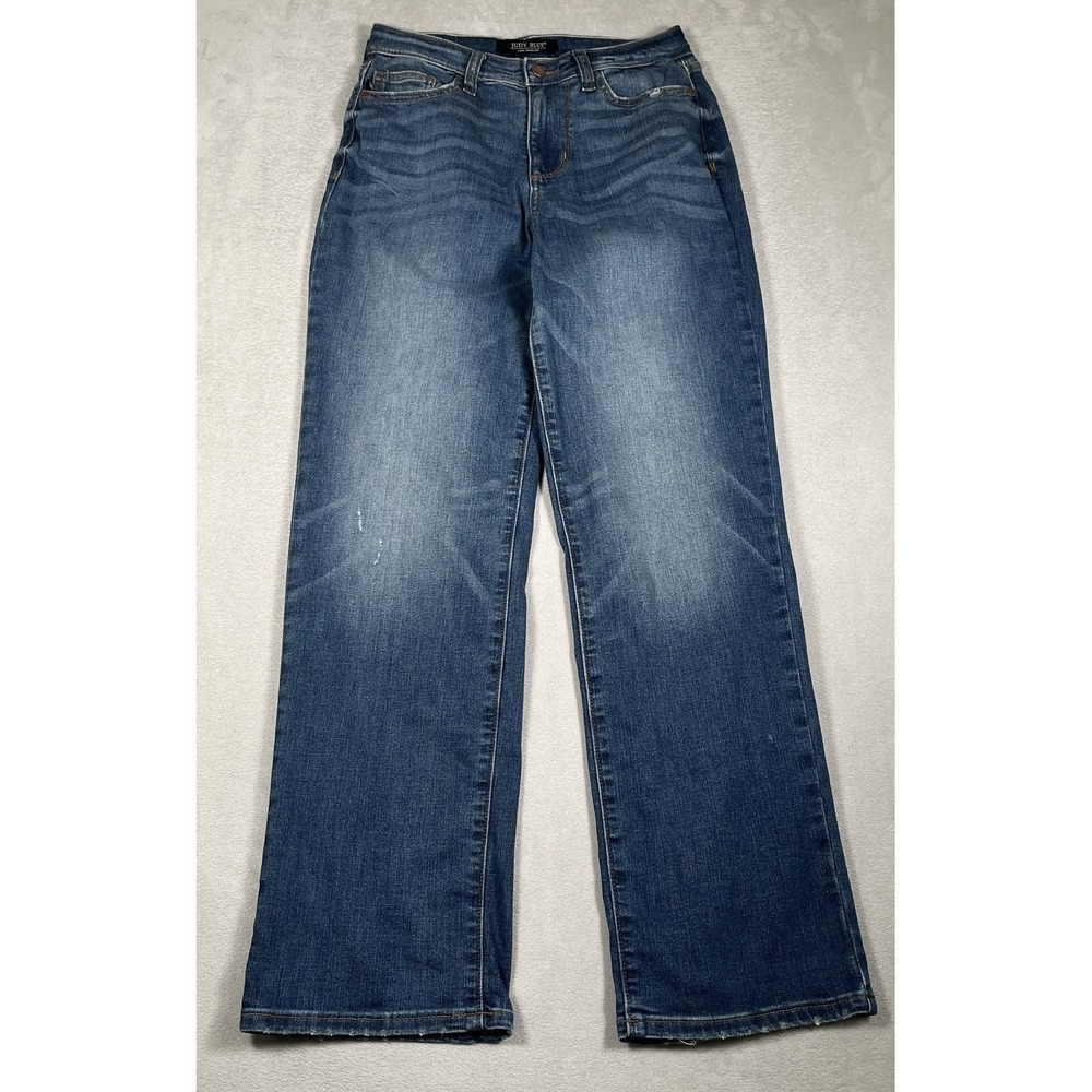 Judy Blue Jeans Women 24x30 Straight Fit Mid Rise Stretch Medium Wash Denim